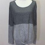 Pink Clover  gray striped bottom tie blouse Photo 0