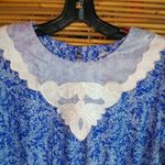 Ricardo M Cottagecore Vintage Short Sleeved Blue Floral Midi Dress Size M Photo 1