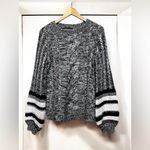 Karl Lagerfeld Paris Womens Cable Knit Balloon Sleeve Pullover Sweater In Size S Photo 1