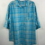 Woman Within  Linen Blend Button-Front Shirt size 18/20 plus size Photo 0