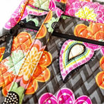 Vera Bradley Iconic Campus Backpack Ziggy Zinnia Black Quilted Floral School Photo 11