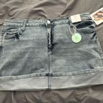 PacSun Foldover Jean Mini Skirt Photo 0