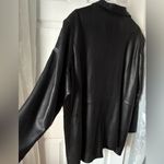 Kathy Ireland vintage Genuine Leather Jacket women plus sz 2X Classic buttons up Photo 9