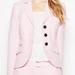 Jack Wills Jack Wills Women’s Pink Searsucker Gingham Blazer Size 8 Photo 0