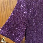 Steve Madden  Women's Marcella Sequin Sexy T-Shirt Mini Dress Sz XL NWT Aubergine Photo 4