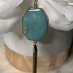 Francesca's  Blue Stone Tassel Necklace Photo 3
