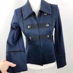 CAbi Navy Blue In the Band Jacket #3375 Stretch Classic Blazer Military Size XS Photo 3