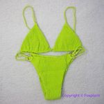 Aila Blue New Set! Free People x  lime green‎ bikini, top size S, Bottom size M Photo 2