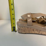 Laura Ashley women’s nude elastic strap platform sandals — size 9.5 Photo 7