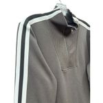 Athleta  Women's Circa Track Sweatshirt Dress Quarter Zip Gray Stripe Size XL Photo 2