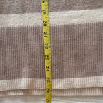 Luxe  Cream and Tan Striped Cowl Neck Sweater Photo 9