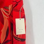 A New Day Cropped Pants Womens Large Red Orange Floral Print High Rise Wide Leg Photo 6