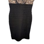 Dress Barn Black Lace V Neck Sheath Knee Length Cocktail Dress Y2K Wedding Guest Size 12 Photo 4