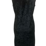 Jessica Black Crushed Velvet Sleeveless Dress Photo 2