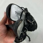 Ruby Red  9 strap rhinestone velvet stiletto salsa heels Photo 3