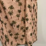 Robin-K  Tan Beige Palm Tree Novelty Print Mini Dress Size Medium NWT Photo 1