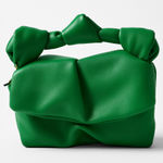 ZARA Mini Green Knot Crossbody Purse – Sculptural Shoulder Bag NWT Photo 0