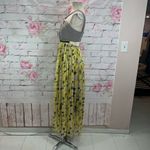 Ryu yellow floral accordion pleated halter maxi dress Photo 6