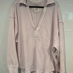 Aerie Lavender Waffle Knit Oversized Vneck Sweater Top Photo 0