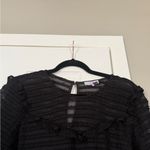 Parker  Long Sheer Sleeve Ruffle Top Blouse Photo 2
