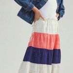 Anthropologie NWT $158  Hutch Pink Combo Fantine Pull On Maxi Skirt LP Photo 0