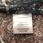 One The Land paisley teal brown‎ long sleeve peasant top womens size S Photo 4