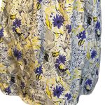 Parker ‎ Gray Yellow Purple Floral Print Sleeveless Silhouette Dress Silk Small Photo 7