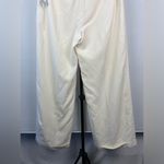 Coldwater Creek  Ivory‎ Silk Linen Blend Cypress Fit Wide Leg Cuffed Pants Photo 9