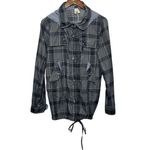 Free People We The Free Plaid Jacket Women’s Small Hooded Drawstring Grunge Photo 1