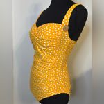 NWT Nip Tuck Swim One Piece Size 6 (US) Marigold Yellow with White Polka Dots Photo 2