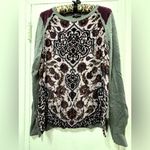 Hale Bob  Womens Sheer Velvet Silk Burnout Long Sleeve Size medium Photo 3