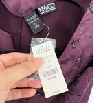 NY & CO Beaded Y2K Womens Top Sz Large Holiday Glam Purple Sequin NWT Whimsigoth Photo 6
