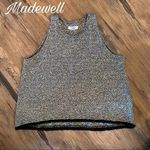 Madewell  Tweed Crop tank top •XS• Black White Photo 1