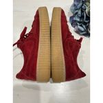 Post Xchange Suede Sneakers Casual Shoes Gum Soles Red‎ Size 38 Red Photo 5