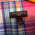 Talbots  Pink Blue White Plaid Cotton Classic Casual Button Up Shirt Size 1X Photo 3