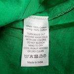 Never A Wallflower High Neck Dress Kelly Green Woven Cotton Size XS Photo 4