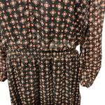 Talbots Fit & Flare Midi Dress Dainty Medallion Size 16P Sheer Ruffle Hem NWT Photo 3