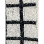 Ny Collection Black Off-White Windowpane Eyelash Open Front Cardigan Sz … Photo 1