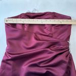 David's Bridal  Strapless‎ Bridesmaid Dress Formal Gown Rhinestone Burgundy 10 Photo 11
