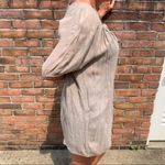 Body Central  Pleated Semi Sheer High Low Top Blouse L Photo 6