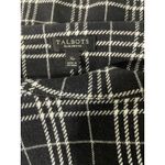 Talbots ‎ Plus Petite Top Black Plaid 3/4 Sleeve Zipper Pockets Photo 4