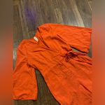 Orange Anthropologie Amadi wrap Jumpsuit casual boho fall classic bow $120 Size M Photo 6