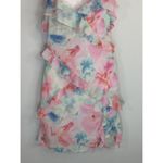 ZARA Pink Blue Pastel Watercolor Ruffled Mini Dress Womens S NWOT Coquette Fairy Photo 3