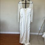 House Of CB House‎ of CB 'Perdi' Vintage Ivory Satin Maxi Dress NWOT Size M A-C Photo 11
