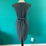 Brooks Brothers Brooks Bothers Blue Gray Crew Neck Belted Sheath Dress Career Office Wool 2P Photo 2
