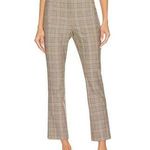 Veronica Beard  Women's Cropped Arte Pant with Slit Plaid Size 8 Brown Multi Photo 0