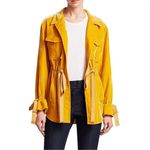 Cinq à Sept Mathieu Velvet Utility Jacket in Sunflower, Size Medium, EXCELLENT Gold Photo 13