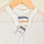 Polo  women's long sleeve voile ruffle hem drop waist tunic top blouse Photo 3