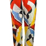 Tory Burch Multicolor Geometric Print Tapered Leg Pull-On Casual Beach Pant XS Photo 2