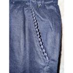 Talbots  Navy 100% linen Cropped Pull On Trousers Crochet Hem 20W #758 Photo 5